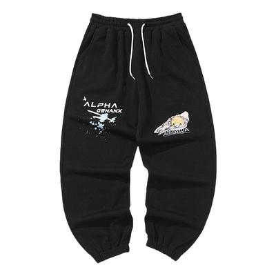 GENANX闪电潮牌X机动都市阿尔法联名款卫裤简约印花纯棉运动裤