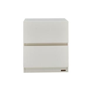 全友家居奶油风置物床头柜家用卧室收纳储物床边小柜子KD