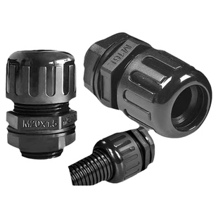 尼龙PA66塑料波纹软管防水接头BR型浪管穿线管AD21.2外螺纹固定头