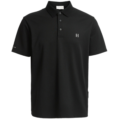 SEASON HIGH春季新款针织POLO衫时尚百搭舒适精致刺绣短袖男装