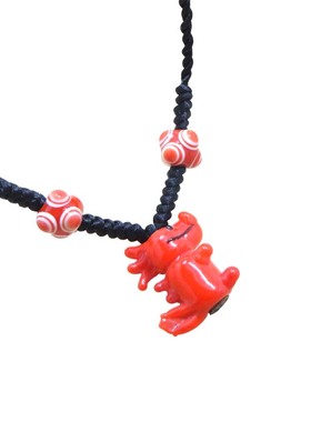 日式琉璃生肖龙项链手工编织锁骨