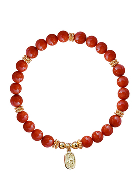 本命年马年南红玛瑙红绳手串