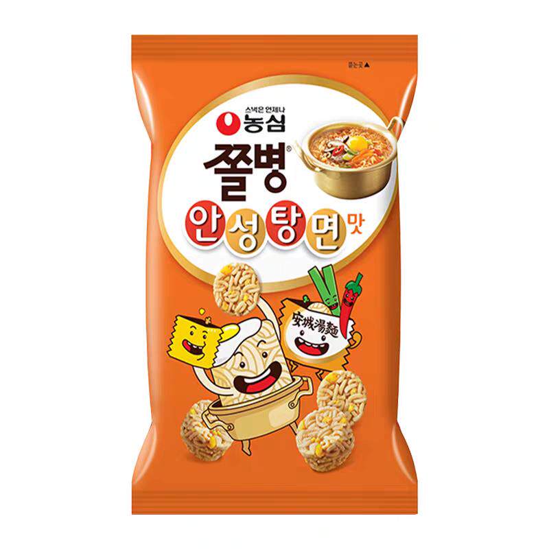 韩国进口食品农心兵卒一口脆干吃面小丸子干脆面办公室膨化小零食