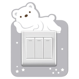 开关边框套卡通可爱客厅墙面装饰