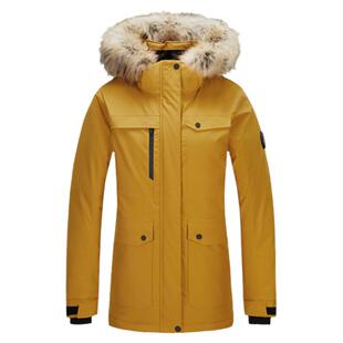 ROCKICE户外工装羽绒服男女鹅绒服毛领派克服防风保暖羽绒衣外套