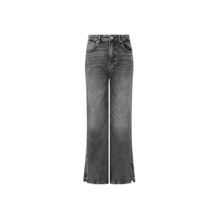 【礼物】M05CH1N0 JEANS  女士徽标贴布弹力牛仔喇叭裤