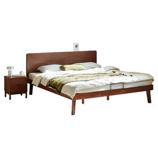 林氏家居全实木床小户型齐边床1米2单人床新款排骨架床架林氏木业