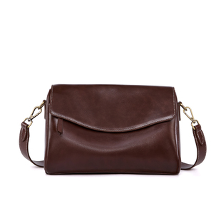 真皮女士斜挎包2026新款复古头层牛皮休闲枕头包大容量宽肩带女包