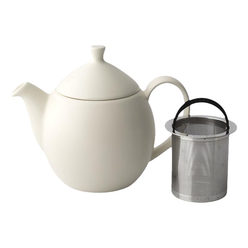 美国FORLIFE 露珠 耐高温无铅陶瓷壶带不锈钢过滤网茶壶414/946ml