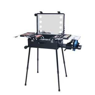 OBOX化妆箱专业跟妆师专用拉杆箱子化妆师带灯镜子隐藏支架行李箱