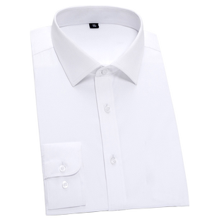 定制长袖衬衫男女士工作服棉短袖白衬衣订做职业工装刺绣印logo