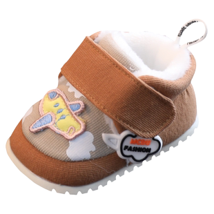 新生儿棉鞋秋冬婴儿鞋子男宝宝冬季小月龄婴儿鞋0一6月冬加绒保暖