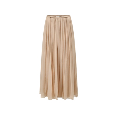 INTOTHEEAST真丝抽绳上衣裸粉