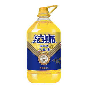团购海狮非转基因大豆油5L中华老字号厨房烹饪油炸炒菜大桶实惠装