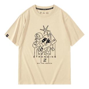 死亡搁浅2冥滩之上游戏周边男女宽松潮牌短袖纯棉夏季T恤衫半袖衫