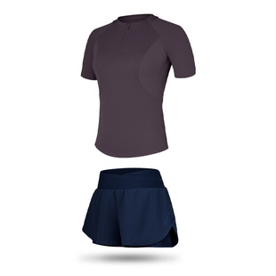 WaterTime泳衣女新款温泉保守海边度假微胖分体双层平角游泳装