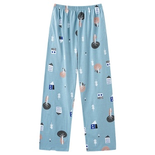 睡裤女春秋纯棉长裤夏天可外穿薄款居家防蚊裤子女款家居裤