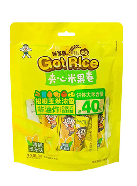 旺旺90g米果卷海苔玉米味非油炸夹心米果棒独立包装小吃休闲零食