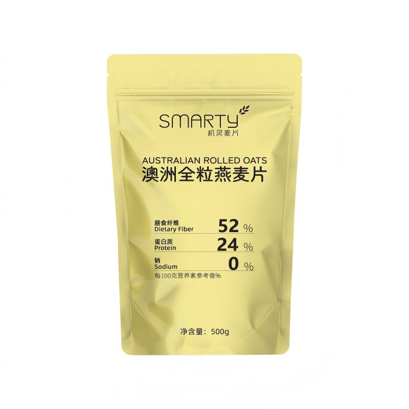 机灵麦片澳洲全粒燕麦即食谷物纯燕麦片高膳食纤维蛋白质原味麦片