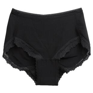 蕾丝生理内裤高腰紧身防漏加长分离裆女月经期例假专用7A抗菌大码