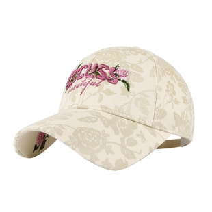 CACUSS国风刺绣棒球帽子女冬季加绒保暖硬顶显脸小时尚满印鸭舌帽