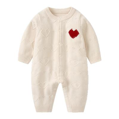 女宝宝秋冬毛衣针织连体衣