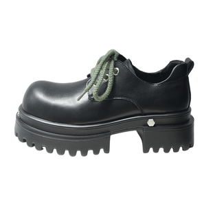 英伦风复古德比鞋男增高冬季休闲皮鞋高级感朋克时尚厚底大头鞋子