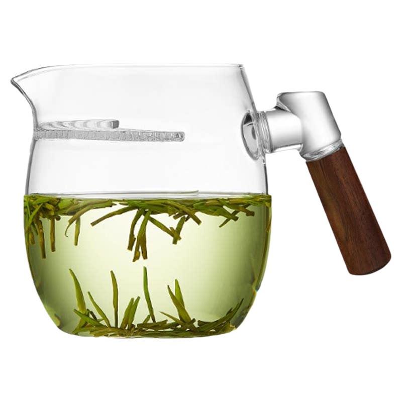 月牙玻璃公道杯耐高温加厚高档茶滤网一体过滤高硼硅茶海大分茶器