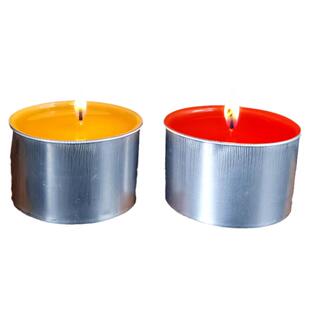 知物铝壳2个钟4/8/12小时天然植物酥油灯环保无烟奶香味蜡烛厂家