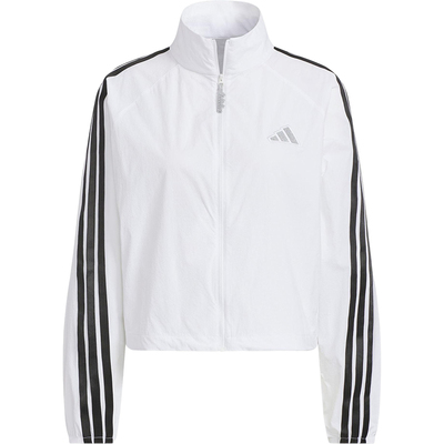 Adidas/阿迪达斯正品2025女士运动梭织三条纹立领经典外套KC0181