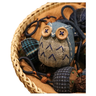 布艺柿染古布莲蓬香囊草莓民族风手工制挂件先锋书店莓烦恼