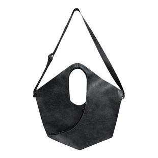 JCAESAR SHIELD BAG 盾牌包小号 异型结构 做旧皮硬挺 肩带轻量化