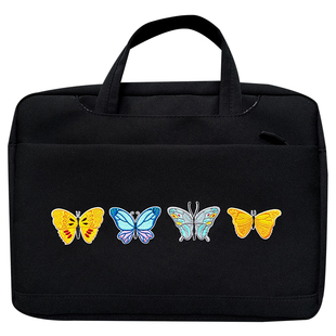 高颜值彩色蝴蝶贴布笔记本电脑包16英寸气囊大容量防摔防震单肩手提收纳包适用联想拯救者Y7000PR9000P游戏本