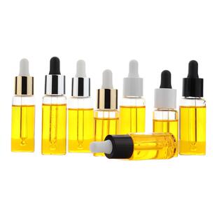 HOPECK电镀铝双层滴管透明管制玻璃瓶盖20-30mlE5美容粉底精油瓶