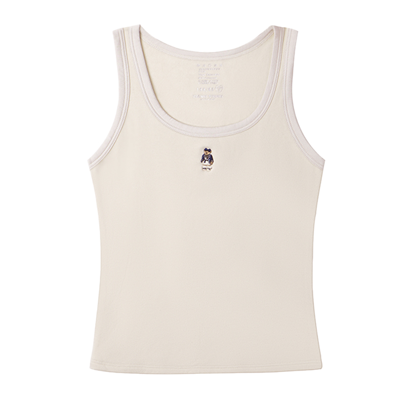 TeenieWeenie小熊女士保暖背心U领内胆发热秋冬打底内衣加厚内搭