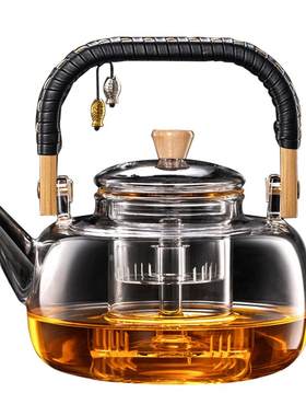 新款煮茶壶单壶1.3L大容量加厚烧水泡茶蒸煮壶电陶炉专用可明火