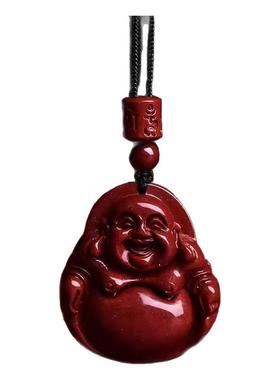大肚弥勒佛吊坠紫金男女毛衣项链