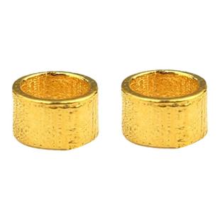 金佛爷18k金手工古法金直管短管圆柱隔珠配饰diy手链串珠材料配件