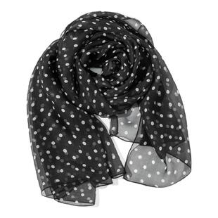 上海故事伴手礼波点丝巾妈妈款真丝桑蚕丝披肩长条围巾母亲节礼物