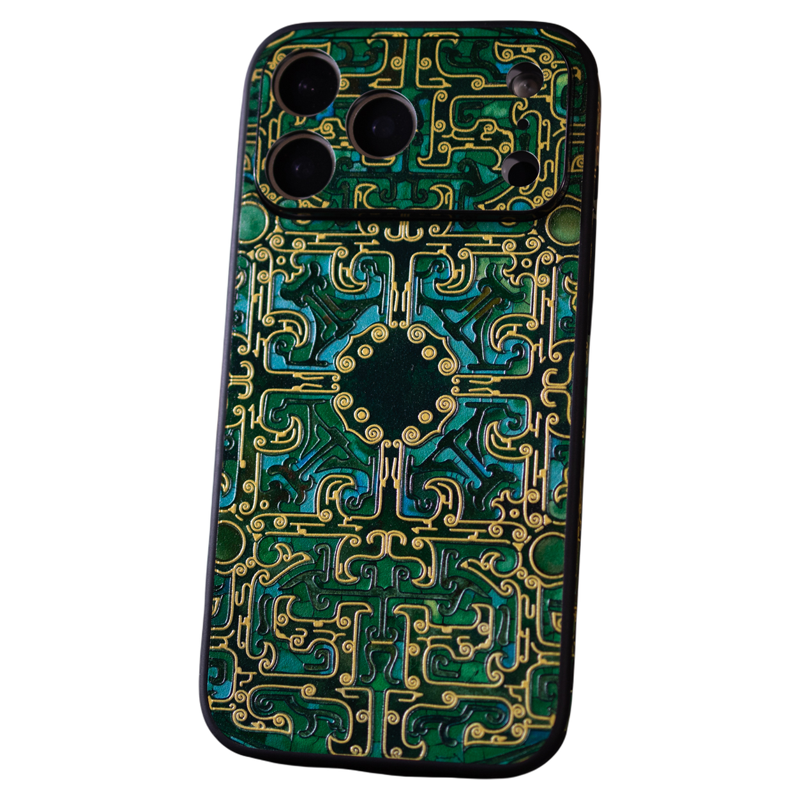丹青碧落 青铜古韵 饕餮新款 适用苹果iphone17pro手机壳 吉祥新年iphone16pro镜头全包壳15国风14限定浮雕