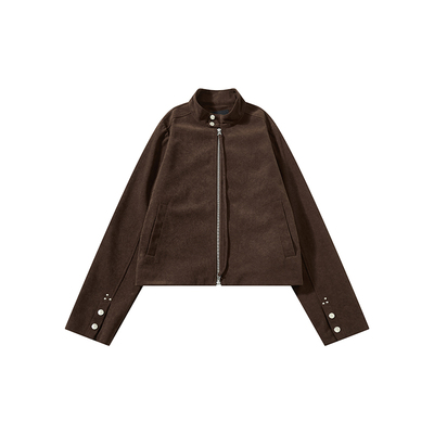 散养文化「麂皮士」立领短外套春