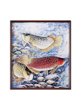 《祥龙献瑞》铜雕画装饰摆件