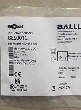 【全新原装】BALLUFF巴鲁夫BES001C电感式接近开关