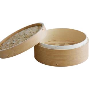 olayks立时竹笼电蒸锅家用竹制蒸笼小笼包手工竹编蒸屉蒸架包子