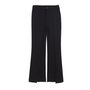 SANI奥莱甄选商场同款时尚显瘦显高开叉微喇叭裤百搭通勤休闲裤女