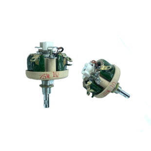 BC1大功率负载瓷盘圆盘可调电阻器滑动变阻器25W1R2R10R30R300R1K