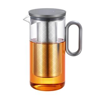 尚明玻璃茶壶家用过滤泡茶壶磁吸盖胆大容量水壶简约单壶茶具套装