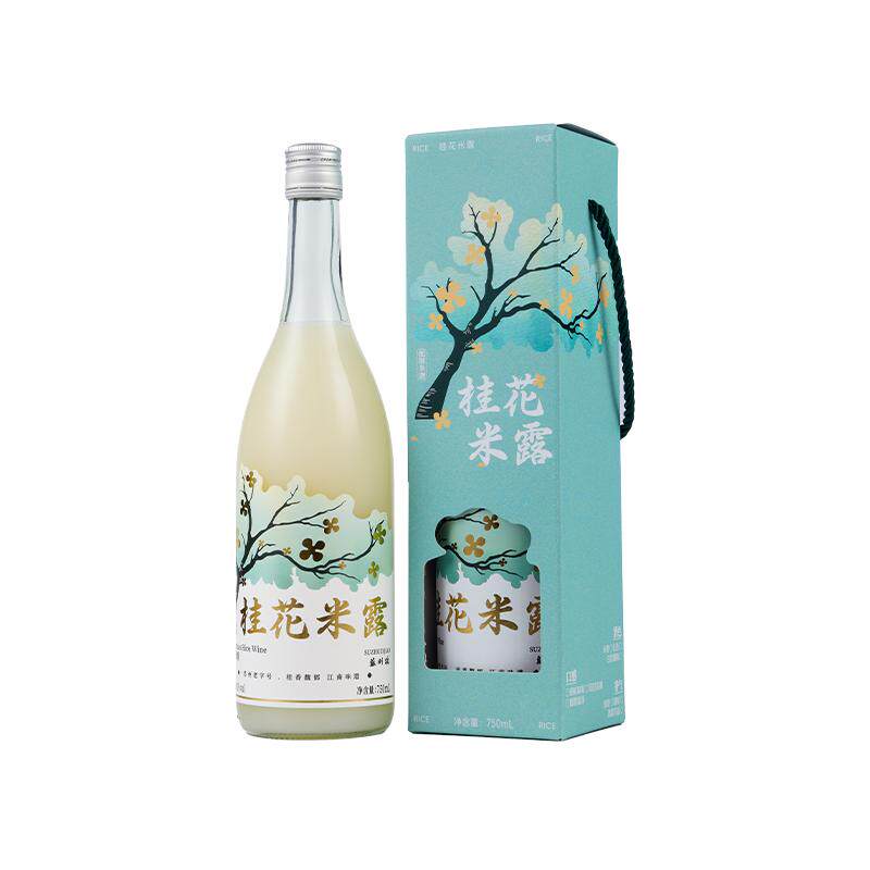 苏州桥3度桂花米露750ml米酒糯米汁醪糟酒酿米酿伴手礼礼盒果酒