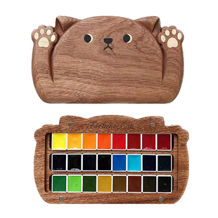 mg艺术家水彩颜料分装 1ml 2ml 24色木盒铁盒 敏小姐美术馆