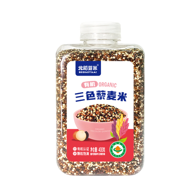 北稻芽米有机三色藜麦400g瓶装